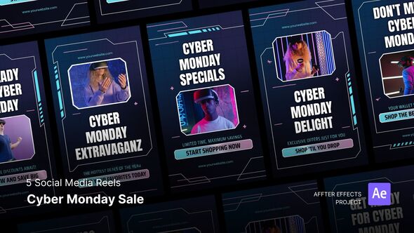 Social Media Reels - Cyber Monday Sale After Effects Template