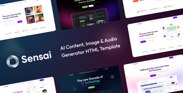 Sensai - AI Generator HTML Template