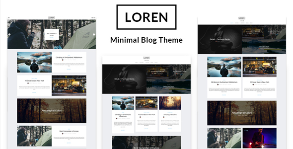 Loren - Personal Minimal WordPress Theme