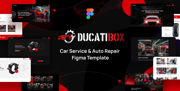 Ducatibox - Car Service & Auto Repair Figma Template