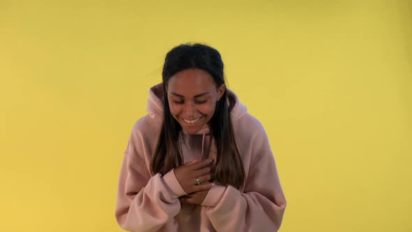 Multiracial Girl Laughing at Somebody