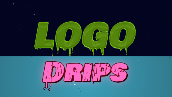 Text and Logo Drips