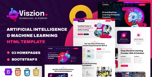 Viszion - Artificial Intelligence and Robotics HTML Template