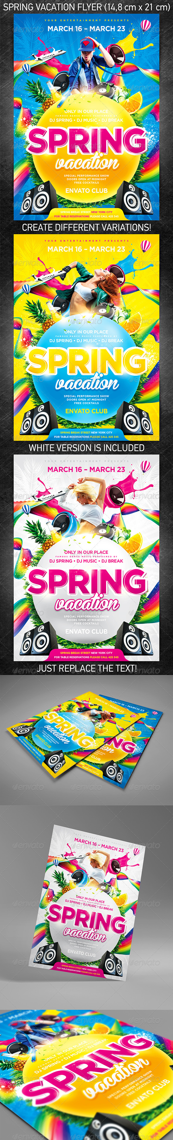 Spring Vacation Party Flyer
