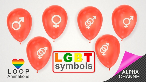LGBT Symbol Balloons Pack