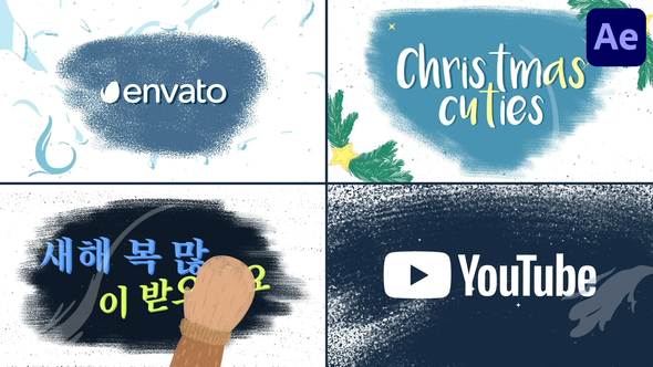 Christmas Typography And Logo Openers Pack for After Effects alt