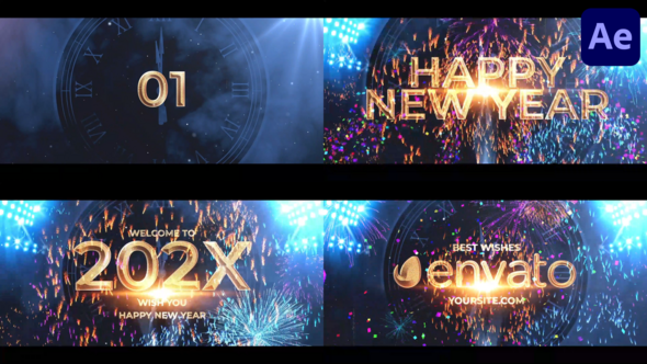 Happy New Year Countdown for After Effects alt