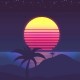 Synthwave Retrowave Sun