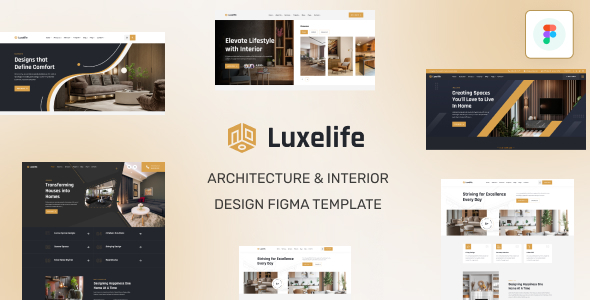 Luxelife - Architecture & Interior Design Figma Template