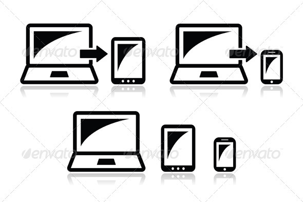 Responsive Design - Laptop, Tablet, Smartphone Icon