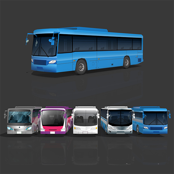 Lowpoly Buses
