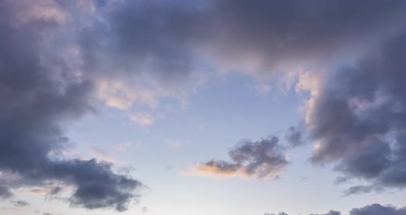 Timelapse of Epic Clouds at Mountain Medow at Autumn Time