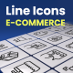 50 Animated E-Commerce Line Icons - VideoHive Item for Sale