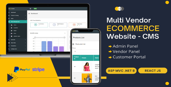 Multi Vendor eCommerce Website in ASP MVC .NET 8 - eCommerce CMS