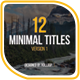 Minimal Smooth Titles V1 - VideoHive Item for Sale
