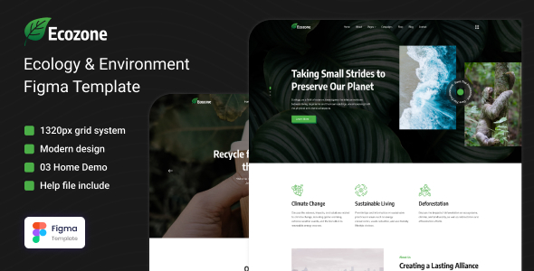 Ecozone - Ecology & Environment Figma Template