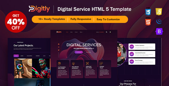 Digitly - Digital Service Agency HTML Template