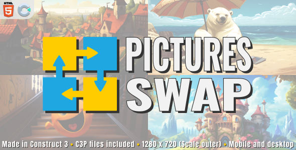 Pictures Swap - HTML5 Puzzle game