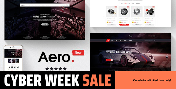 Aero - Auto Parts, Car Accessories Shopify Theme