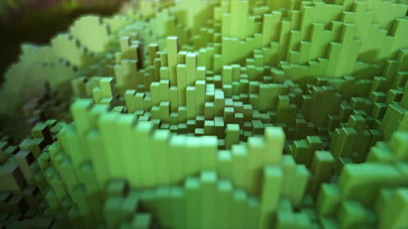 Abstract Modern Green Cube Background alt