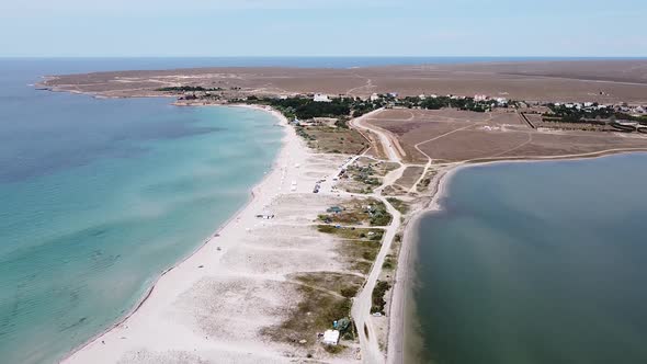 View From the Height of the Black Sea Bay in the Crimea