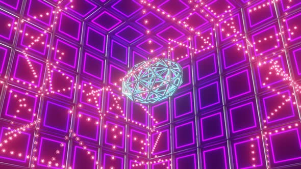 Abstract Neon Blue Purple Psychedelic Hypnotic VJ Loop Background