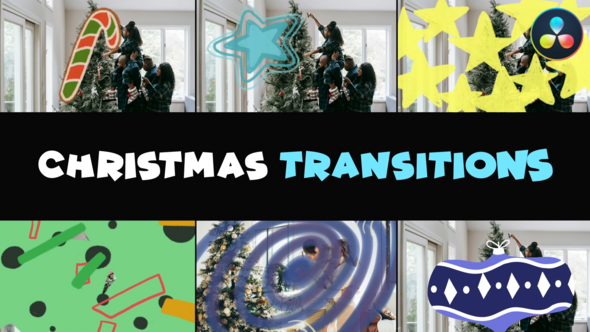 Christmas Cartoon Transitions | DaVinci Resolve