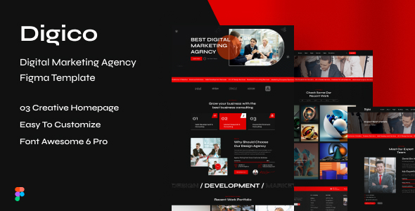 Digitec- Digital Marketing Agency Figma Template