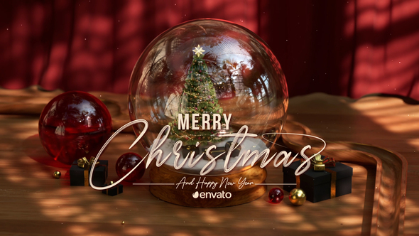 Snow Globe Christmas Logo