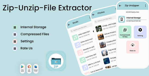Zip Unzip File Extractor - UnRAR Tool - RAR File - Unzip Master - Unzip Archiver - Zip File Reader