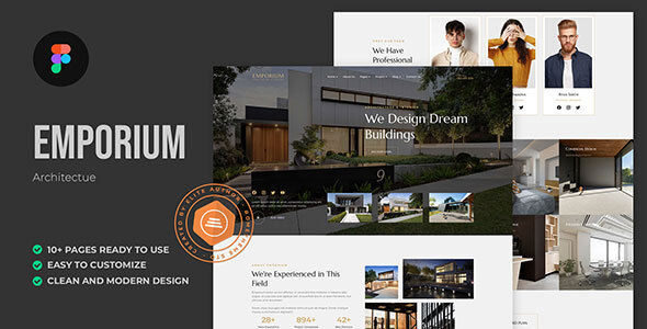 Emporium – Architecture & Interior Figma Template – 1 Sold!