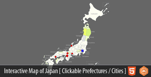 Interactive Map of Japan - HTML5