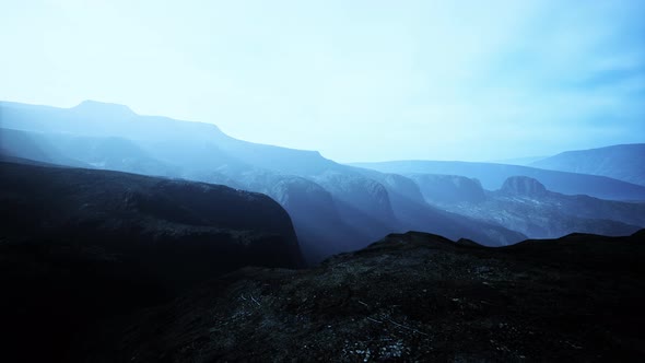 Mountains with Strange Dramatic Sky