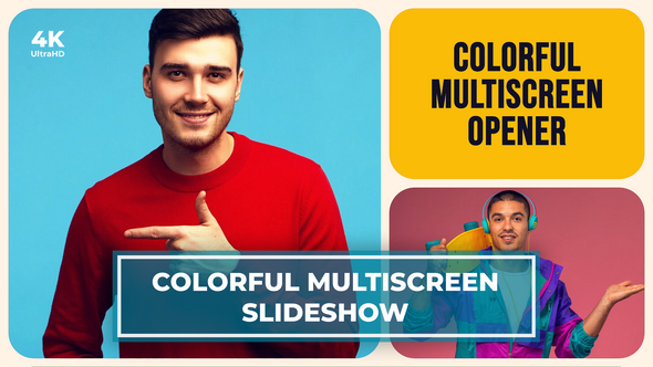 Multiscreen Slideshow | Split screen Opener | Dynamic Opener | Typography Intro alt