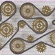 Bicycle chain going through the brass gear wheels - VideoHive Item for Sale