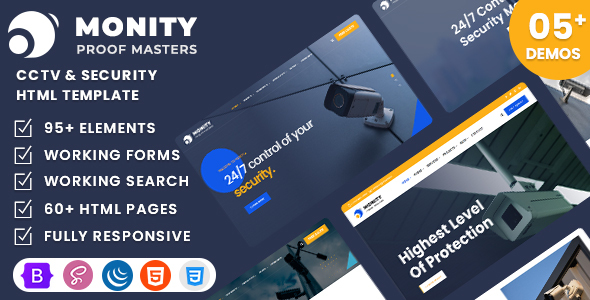 Monity – CCTV & Security HTML Template