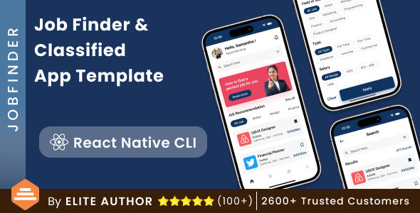 Job Classifieds App in React Native CLI | Job Finding App | Recruitment Portal Job App | JobFinder