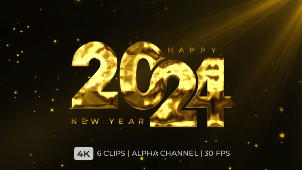 Happy New Year 2024 Text Animation alt