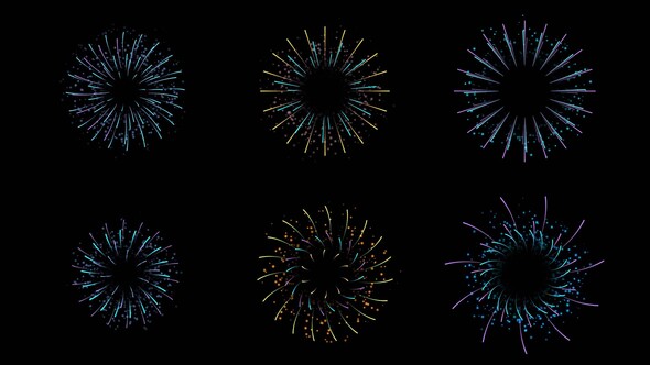 Animated Fireworks Elements