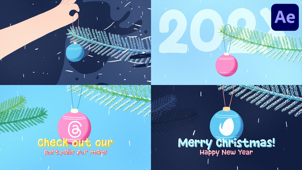 Christmas Tree Ball Logo for After Effects alt