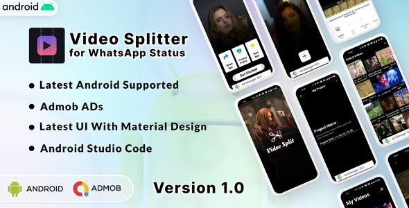 Video Splitter for WhatsApp Status  | Video Status Splitter | Video Cutter | Android App |Admob