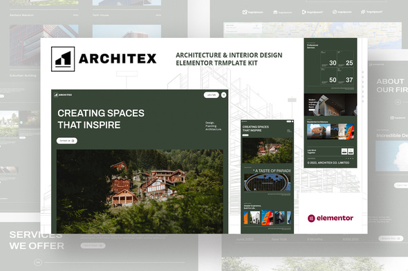 Architex - Architecture & Interior Design Elementor Template Kit