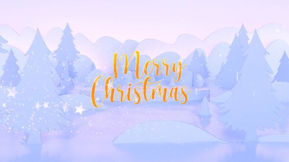 3D Merry Christmas Text Reveal