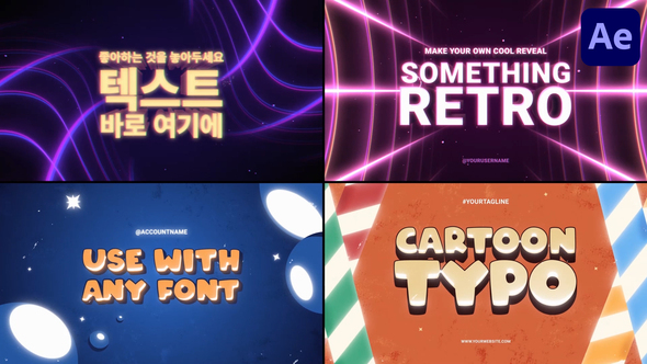 Cartoon Typography Slides | After Effects alt