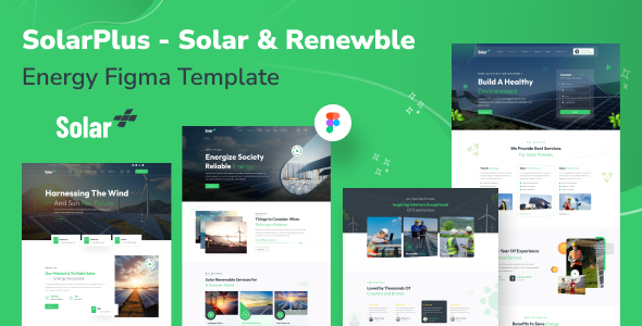 SolarPlus - Solar & Renewable Energy Figma Template