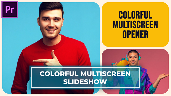 Multiscreen Slideshow | Split screen Opener | Dynamic Opener | Typography Intro MOGRT for Premier