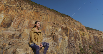 Woman enjoy the view of geo park