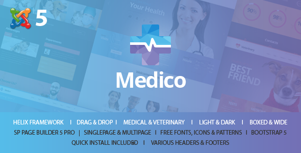 Medico - Joomla 5 Medical & Doctors Template | Hospital