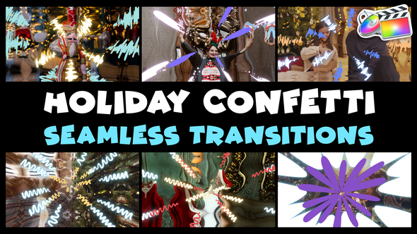 Holiday Confetti Seamless Transitions | FCPX
