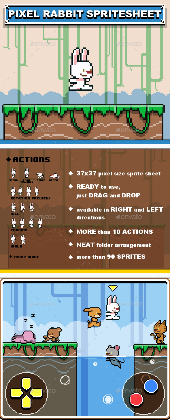 Game Sprites & Sheet Templates from GraphicRiver